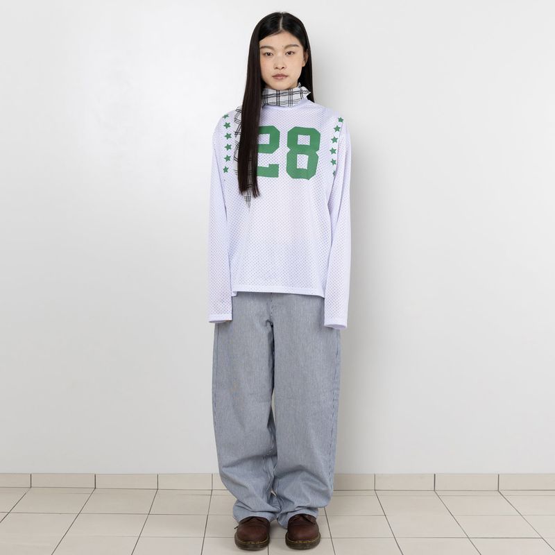 WEBHOUSE（ウェブハウス）の「H Chain Twill Pants - Stripe Indigo（Pants）」
