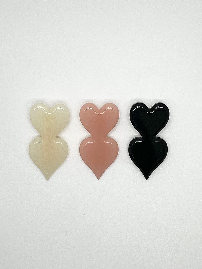 double heart hairpin