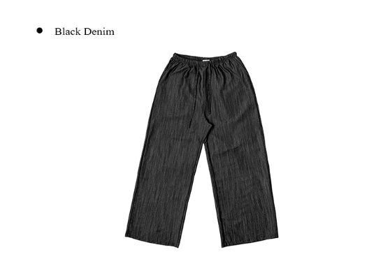 Appe Nonfade Banding Raw Wide Denim Pants