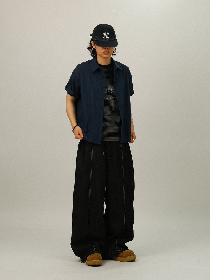 DEE Crop Roll-up Half Work Shirts