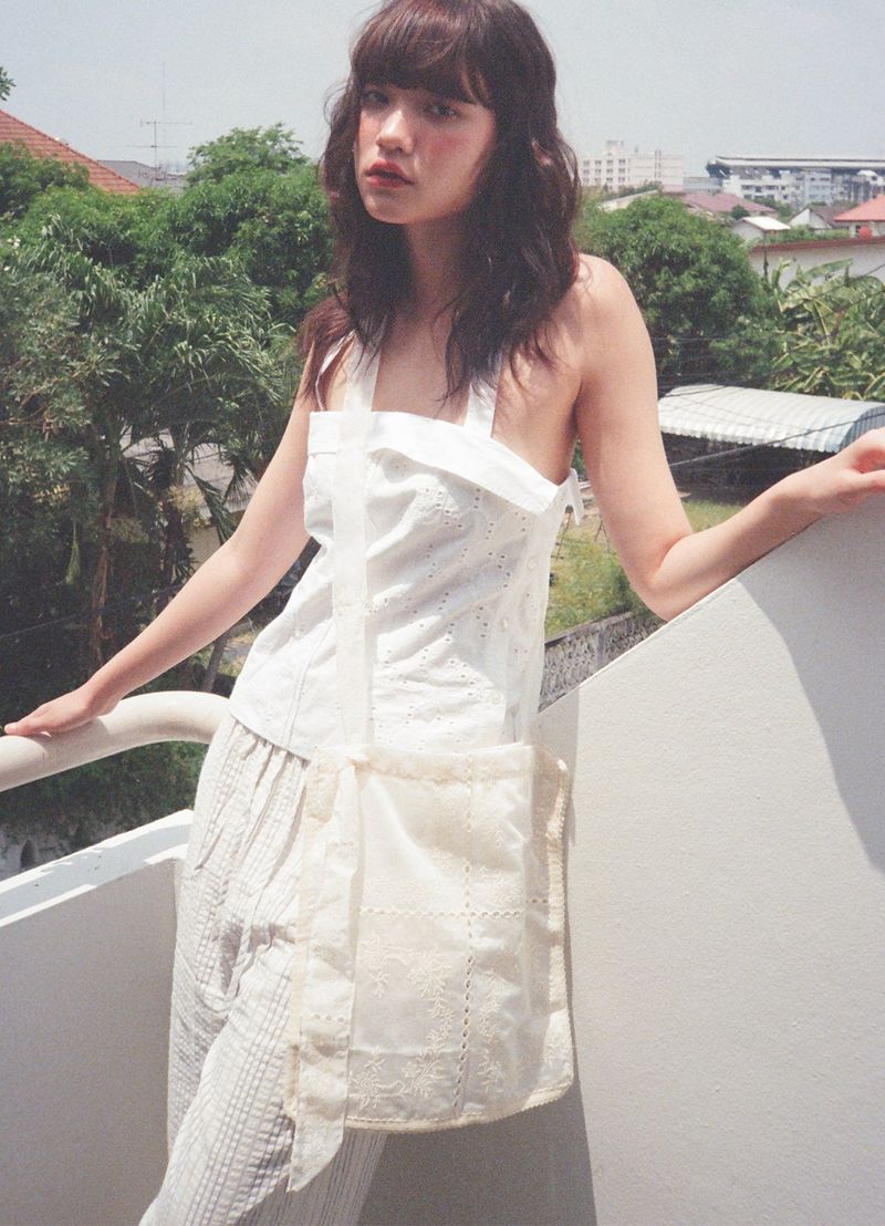Lace Organza Bag - Natural