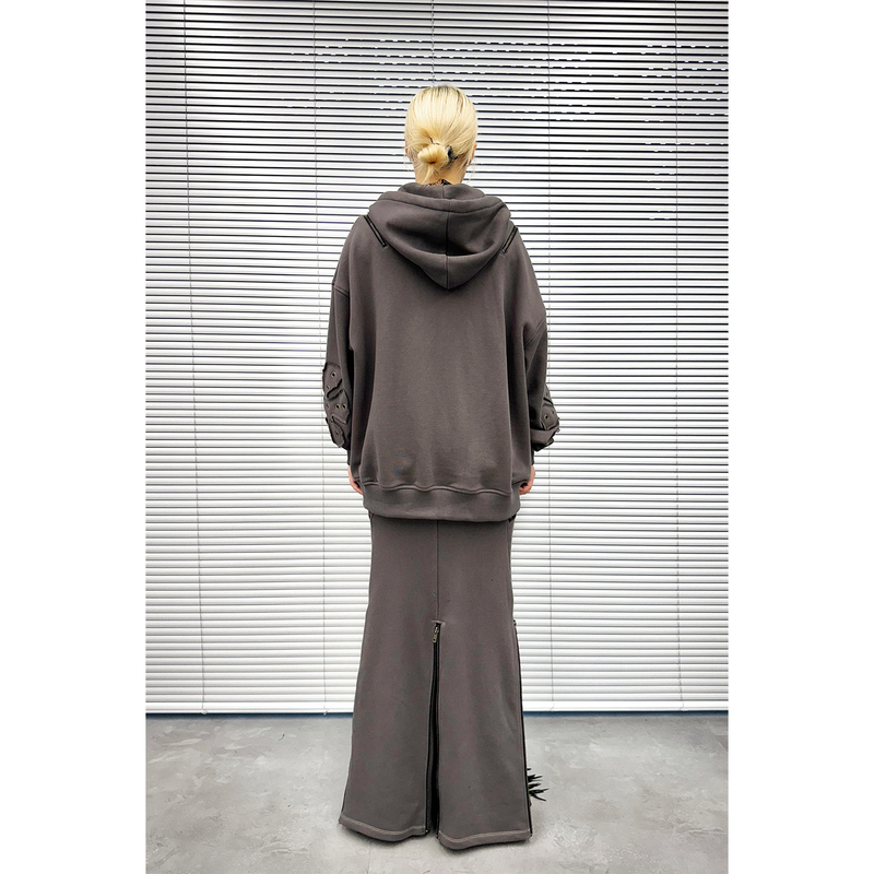 ANTIQUE ZIPPER MAXI SKIRT
