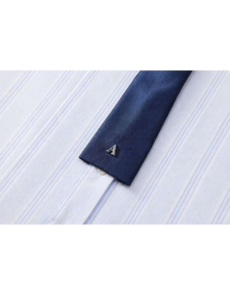 [PRE- FALL] Basic Stripe Oxford Tie Shirt Sky Blue