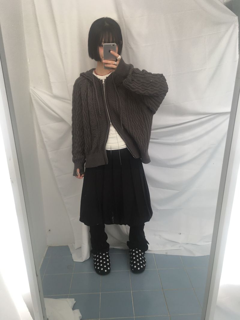 Two Way Cozy Textured Knit Hood