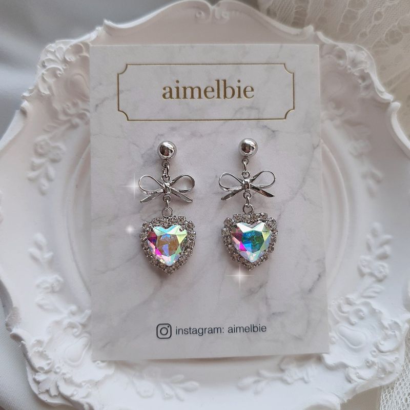 Rainbow Princess Heart Earring (Lovelyz Jiae Earring)