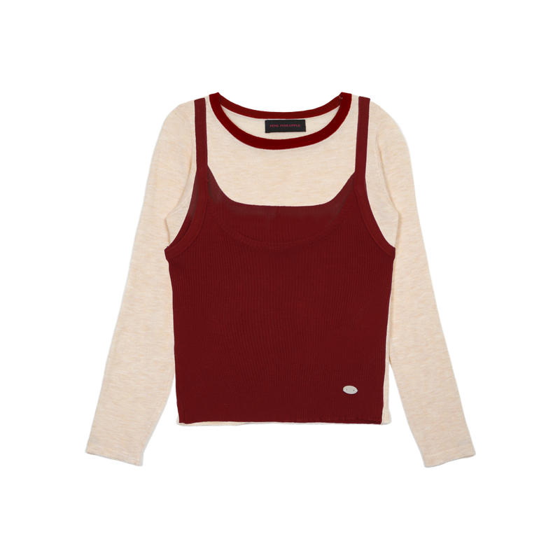 COZY BUSTIER TOP SET (2 COLORS)