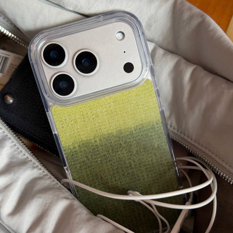 TWO - TONE MOHAIR HARD JELL CASE - GREEN