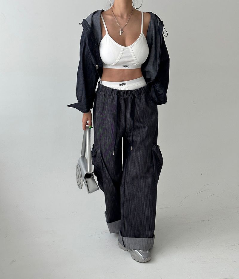 Cropped Hooded Shirt Jacket