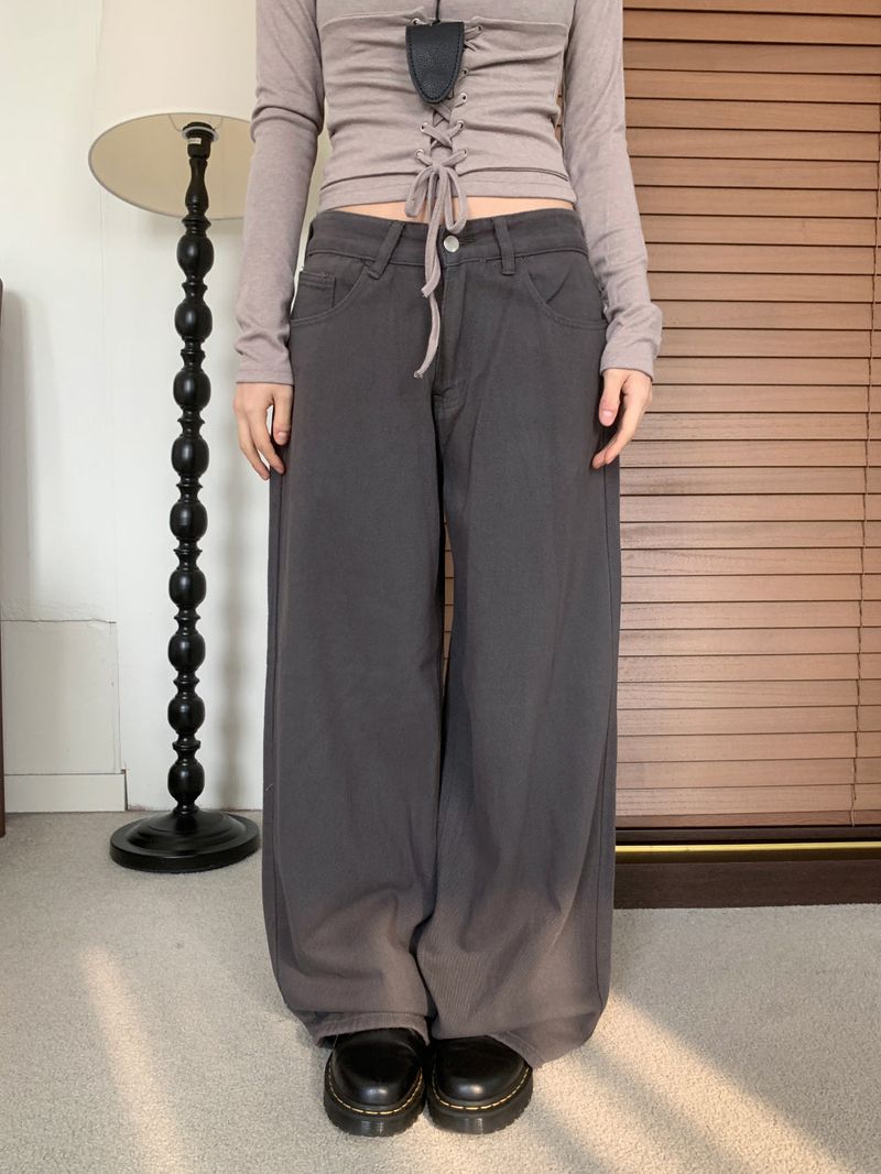 Back Point Bizzo Wide Long Denim Pants