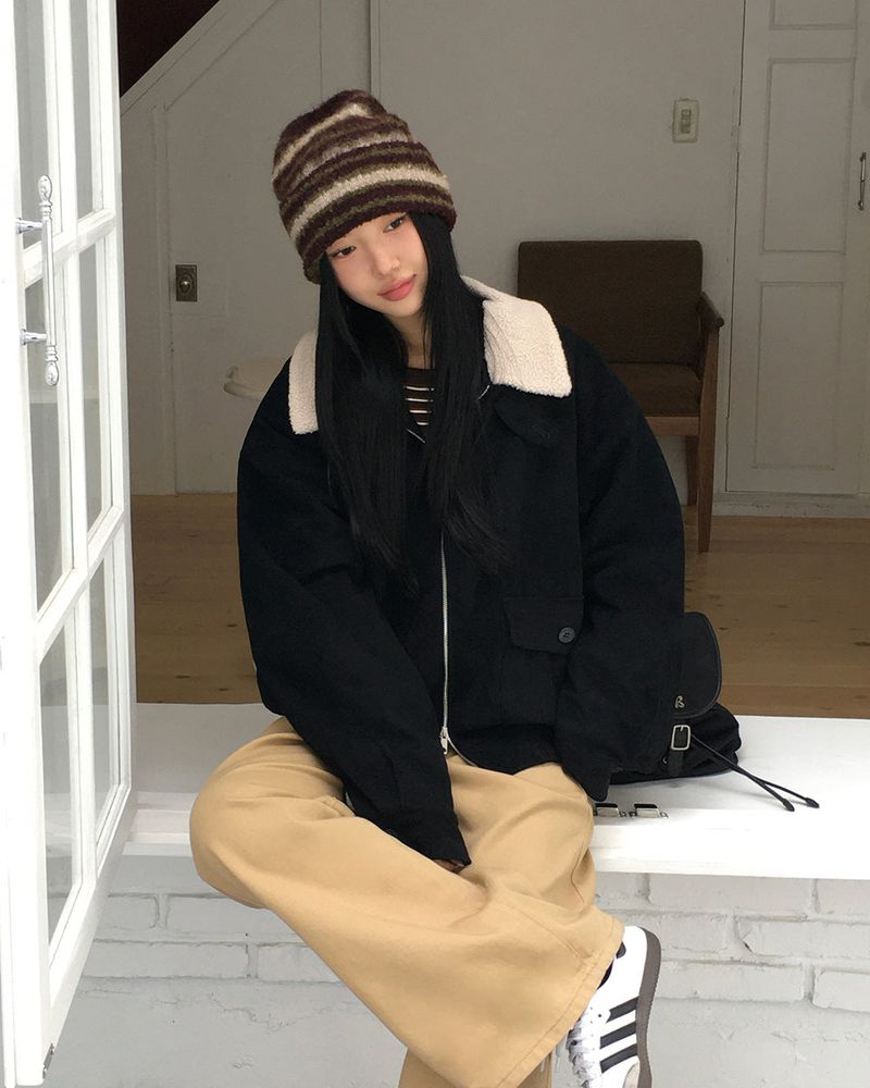 [ORIGINAL]Seren Wool Suede Two-Way Jumper