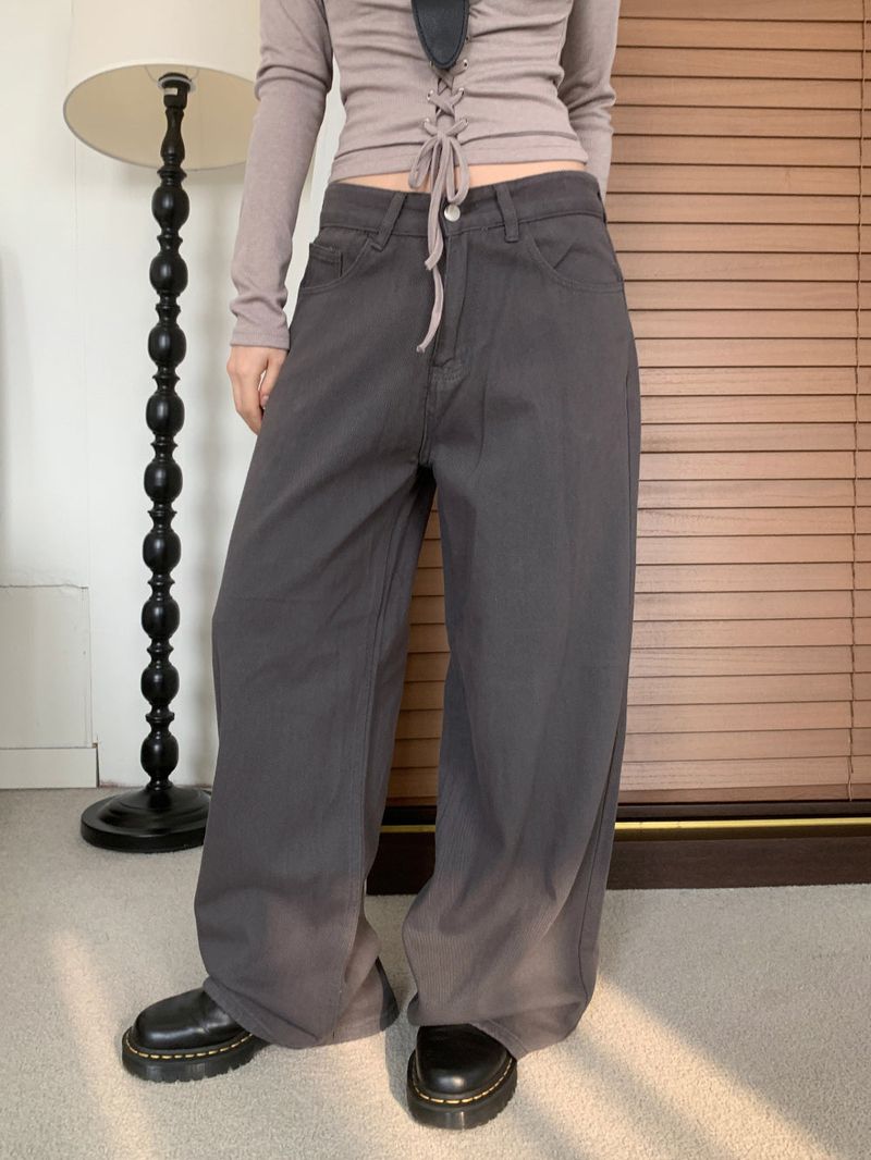 Back Point Bizzo Wide Long Denim Pants