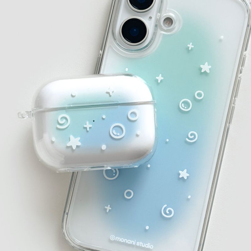 [AirPods] Sea Blue hard case (only case)