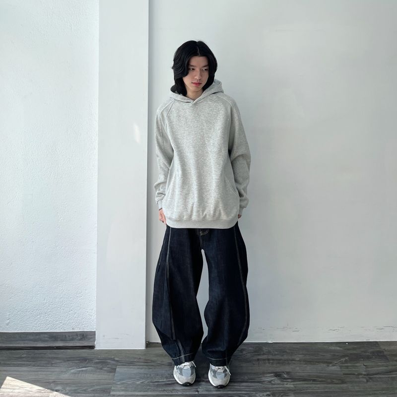Linear Stitch Wide Denim