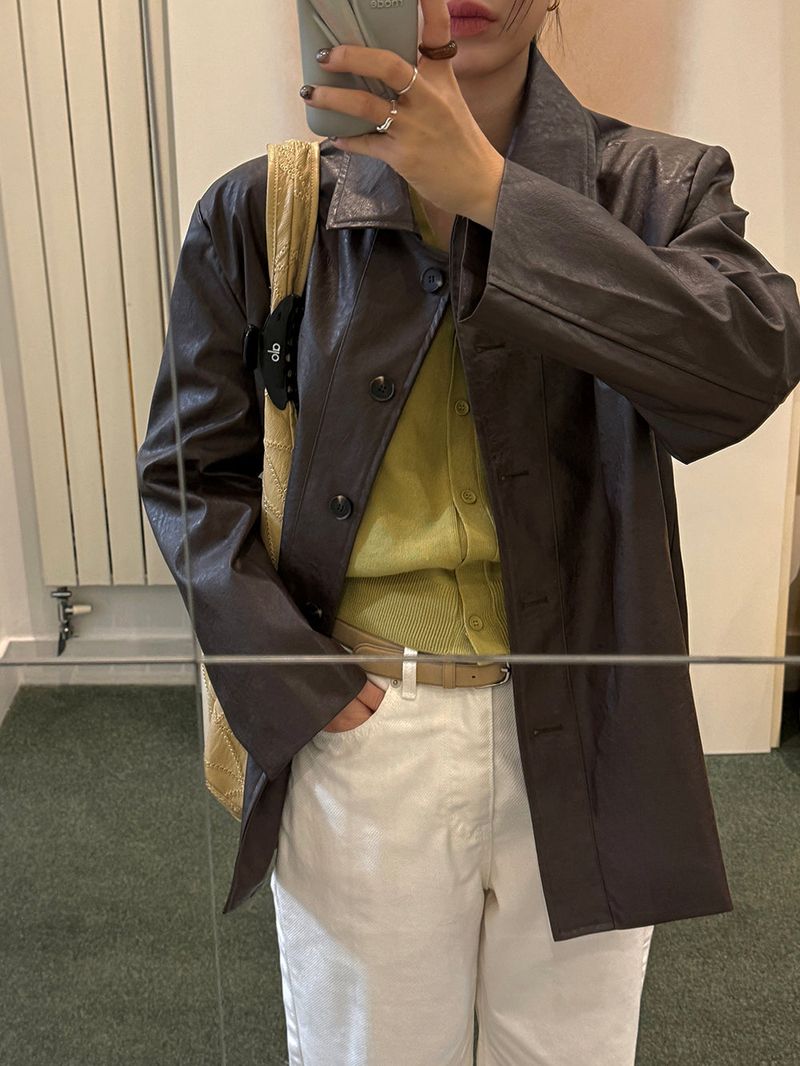 [MADE] Blending leather jacket