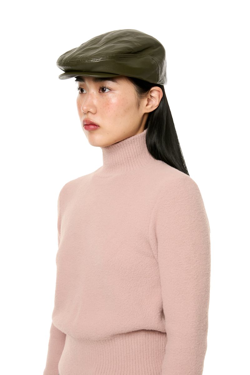 GLOSSY HUNTING CAP / KHAKI
