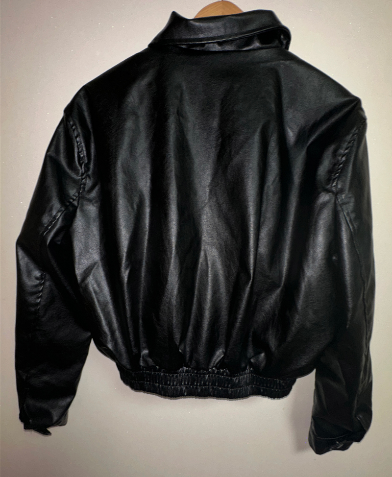 BLOUSON LEATHER JACKET 2-WAY ZIP-UP🖤