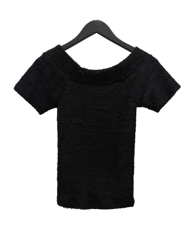 Tsumu Fur Knit Off-Shoulder