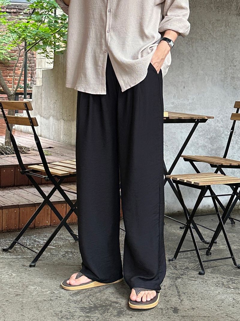[SET] LMN Martin Air Cool Oversized Linen Shirt + Niel Natural Pintuck Linen Pants