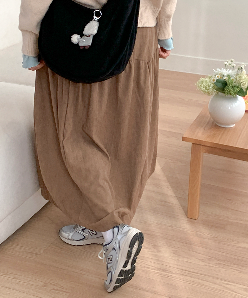 corduroy long skirt