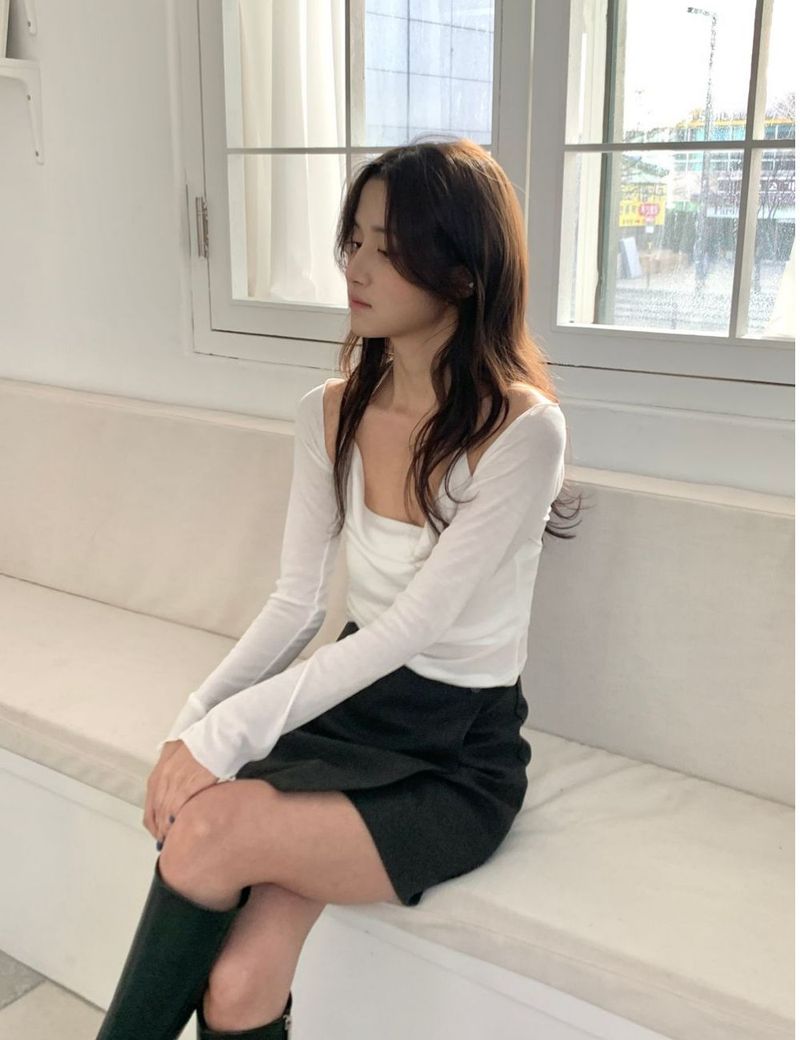 Rie cardigan sleevless set
