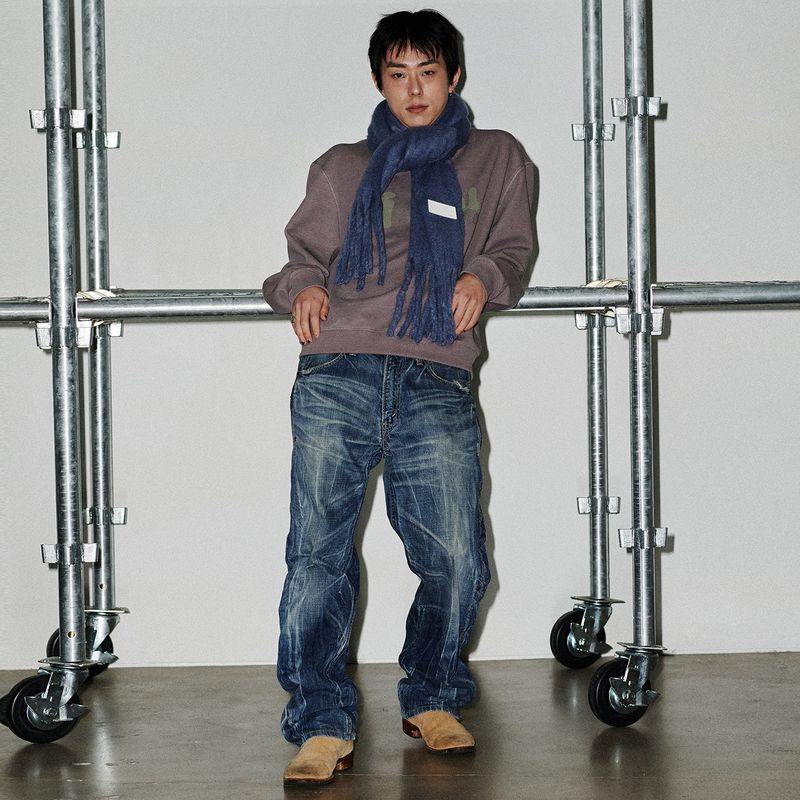 visual solid muffler [blue]