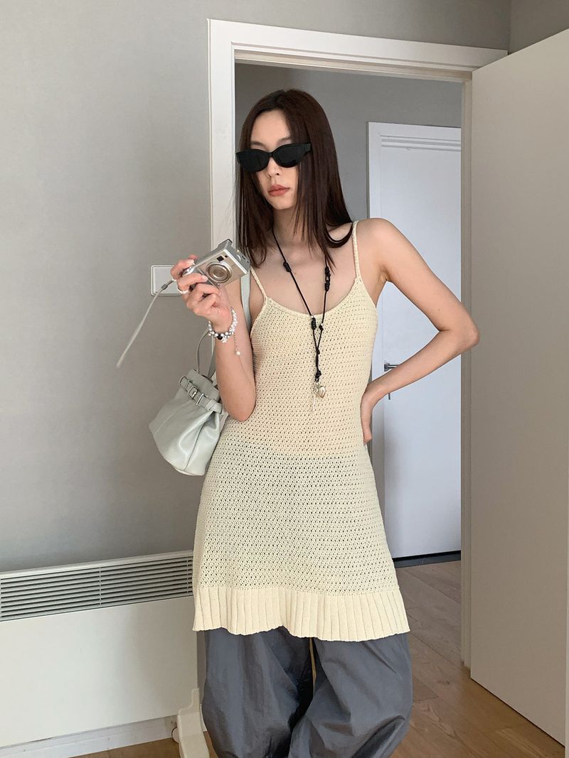 dereborujo（ドレボルゾー）の「Knit Harlow Layered Sleeveless Dress（Dresses）」