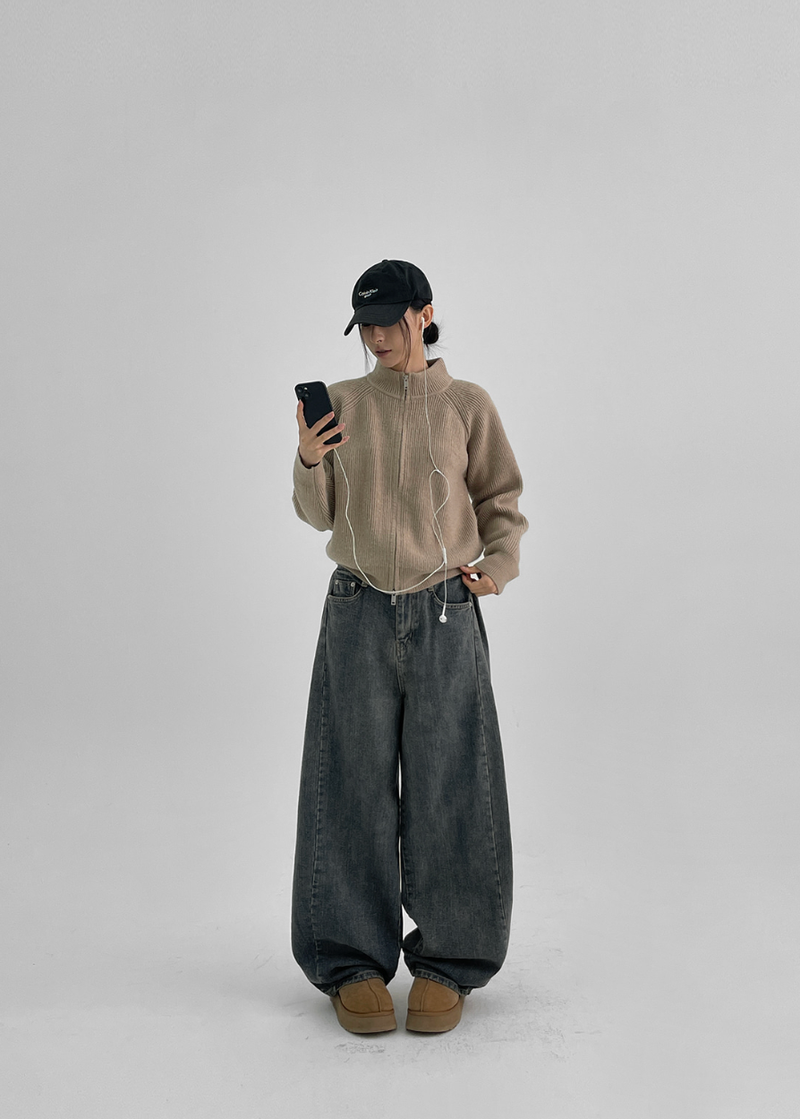 [MADE] Gino Folding Wide Denim Pants