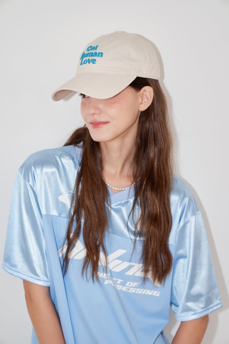 CAT HUMAN LOVE BALL CAP_BEIGE