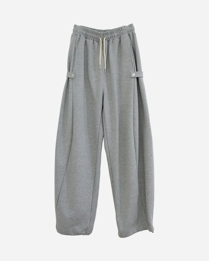 Side Snap Wide Sweatpants