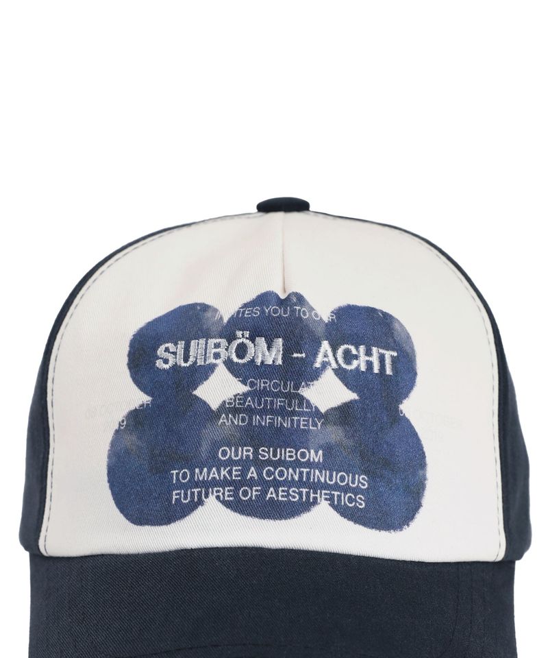 Acht Kind Of Blue ball cap - Off White / Dark navy