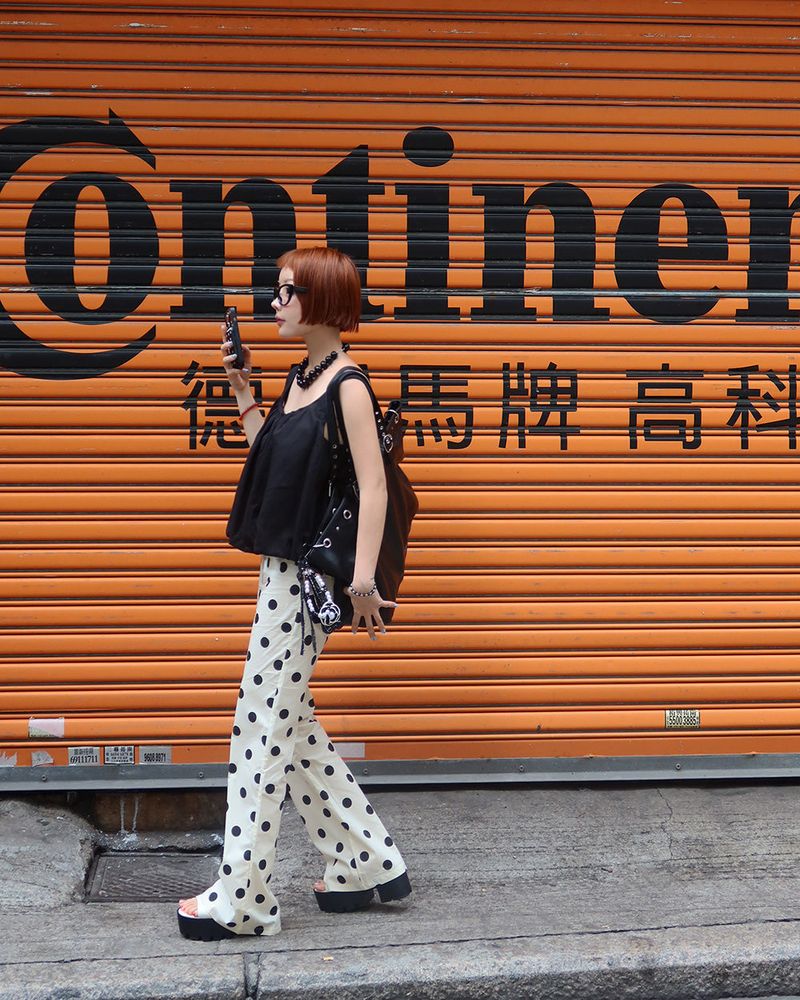 Dot Polka Dot Bootcut Long Pants