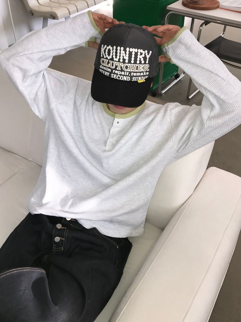 Mokey（モーキー）の「Layered Warmer Waffle T-Shirt (4c)（Tops）」