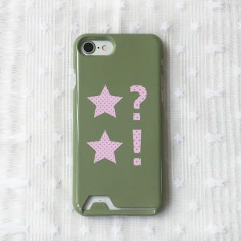Dot Star Olive Pink Card Wallet Glossy Hard Case