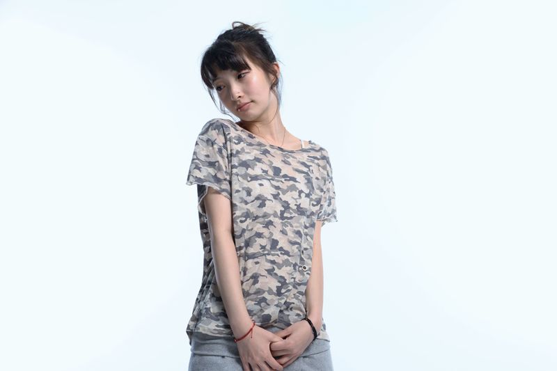 Camo Slash Eyelet Tee