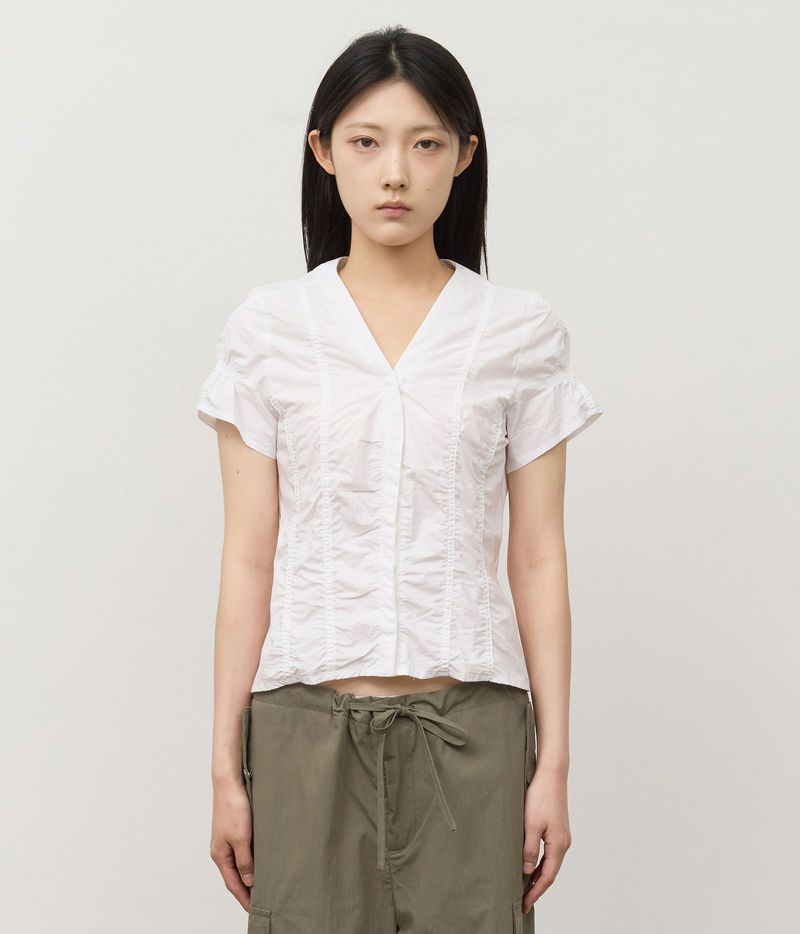 HIFIFNK(ハイファイファンク)の「(W) Hed Wrinkled Half Shirt(Tops)」