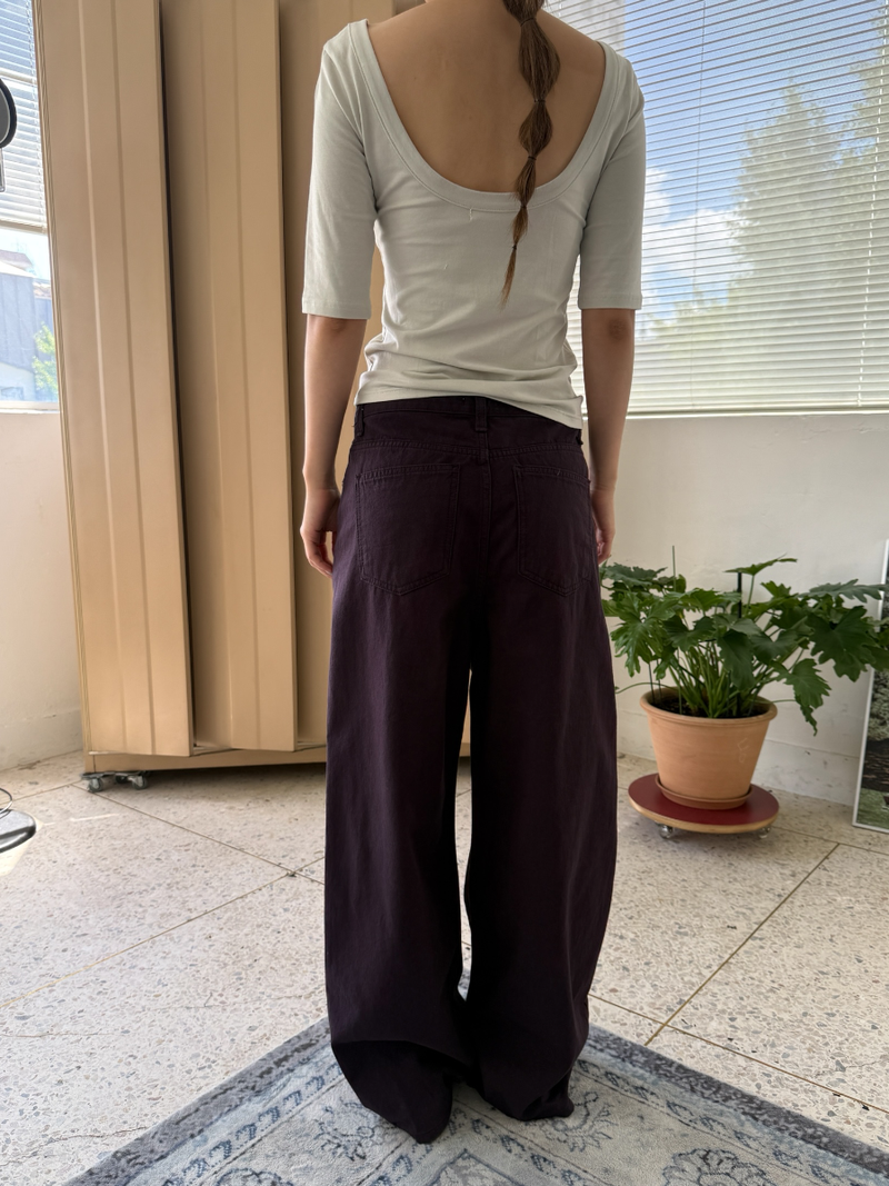 woody cotton wide pants