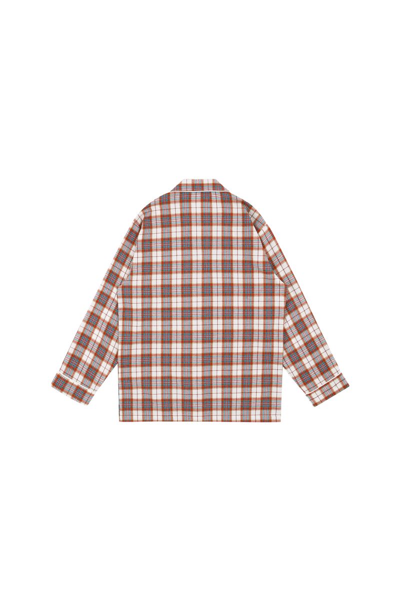 FW PRS red-blue check pajama set-up