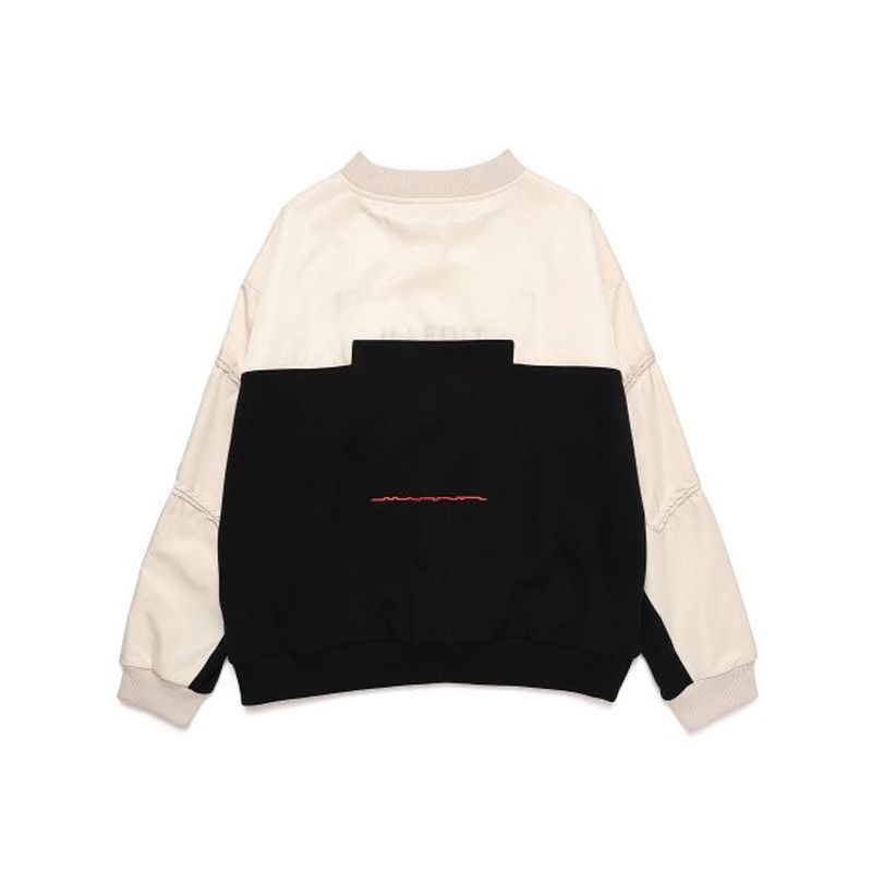 [ILLEDIT] STRING DETAIL SWEAT SHIRT BLACK