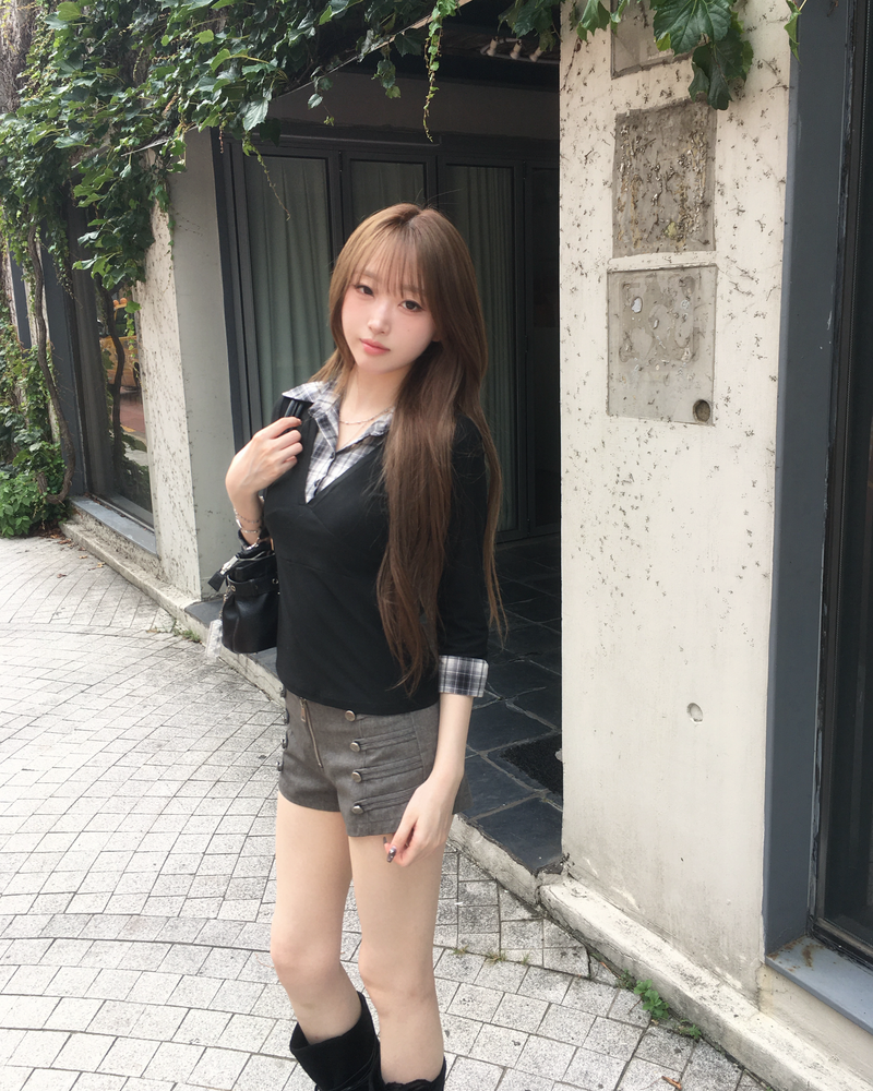 Check shirts layered T