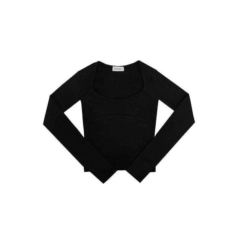 Bellialeu（ベルリアル）の「WAVE NECK LOGO TEE-BLACK（Tops）」