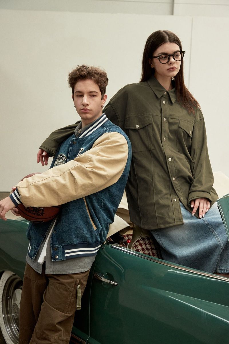 VINTAGE SUEDE SHIRT JACKET - KHAKI