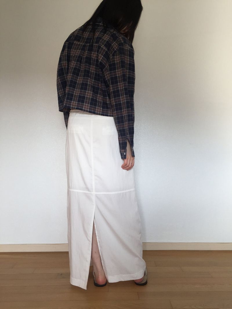 Check crop shirt (2 colors)