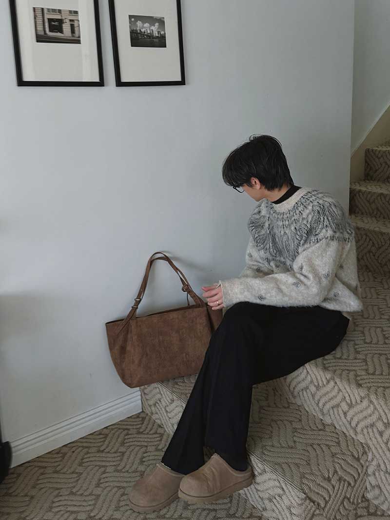 ASCLO Suede Tote Bag (3color)