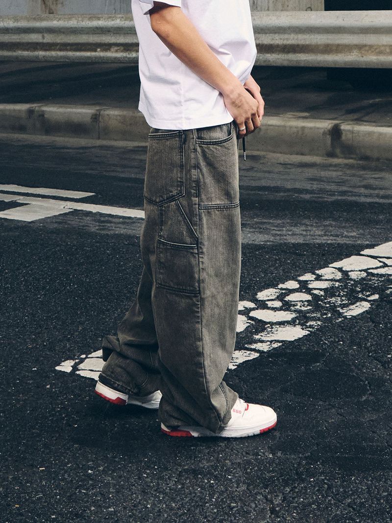 WORK WIDEFIT DENIM PANTS BLACK