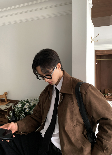 Bias Classic Bias Incision Suede Jacket