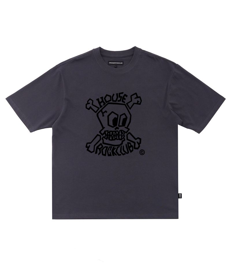 HOUSEROCKCLUB(ハウスロッククラブ)の「GARAGE SKULL TEE - CHARCOAL(Tops)」