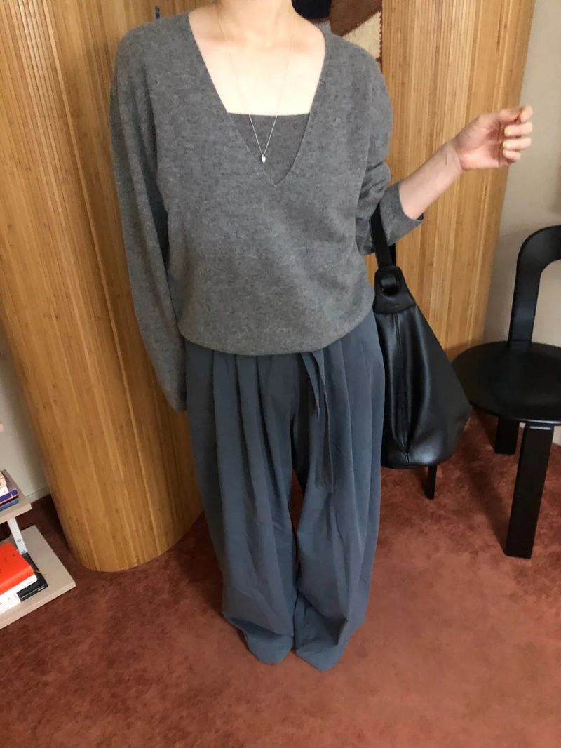 Belted cotton pants