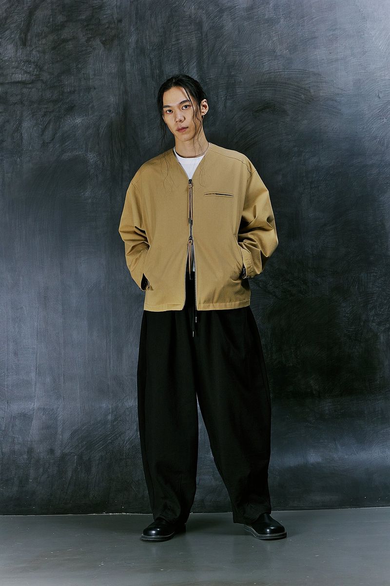 EARTH COTTON Y ZIP-UP JACKET (Beige)