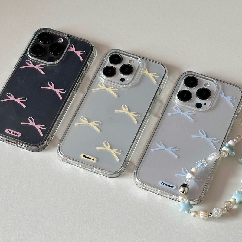 bora and(ボラアンド)の「Cotton candy ribbon jell-hard case(Smartphone Accessories)」