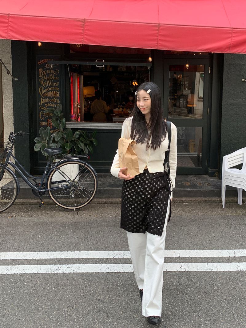[MADE] Harmo layered knit skirt